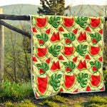 Cute Tropical Watermelon Pattern Print Quilt