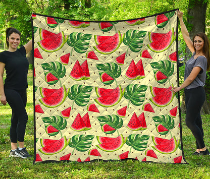 Cute Tropical Watermelon Pattern Print Quilt