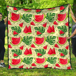 Cute Tropical Watermelon Pattern Print Quilt