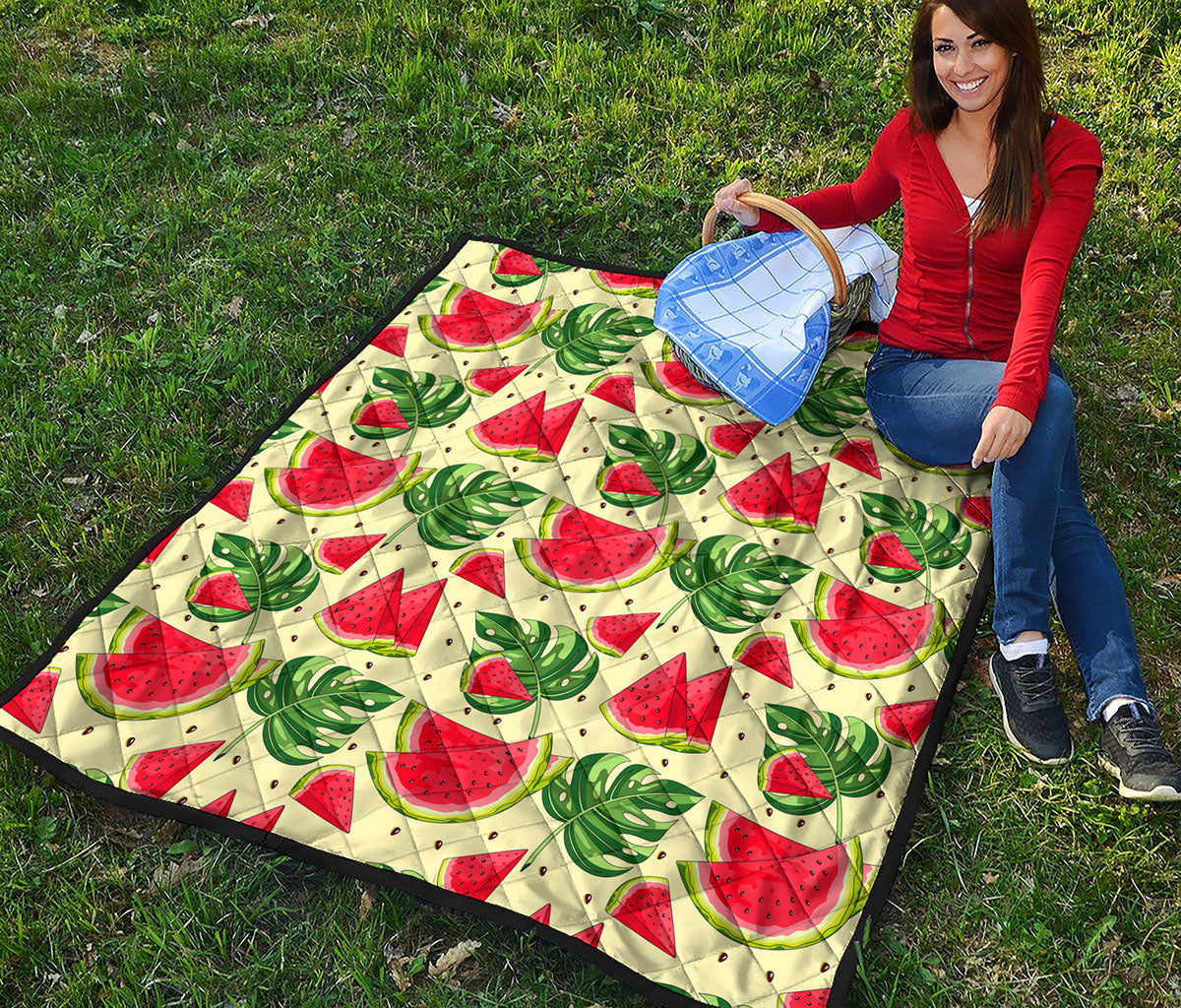 Cute Tropical Watermelon Pattern Print Quilt