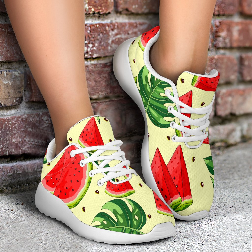 Cute Tropical Watermelon Pattern Print Sport Shoes GearFrost