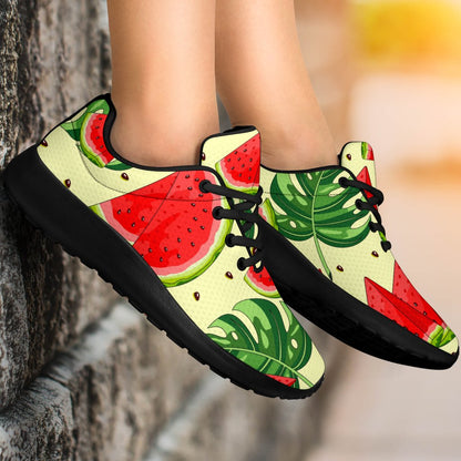 Cute Tropical Watermelon Pattern Print Sport Shoes GearFrost