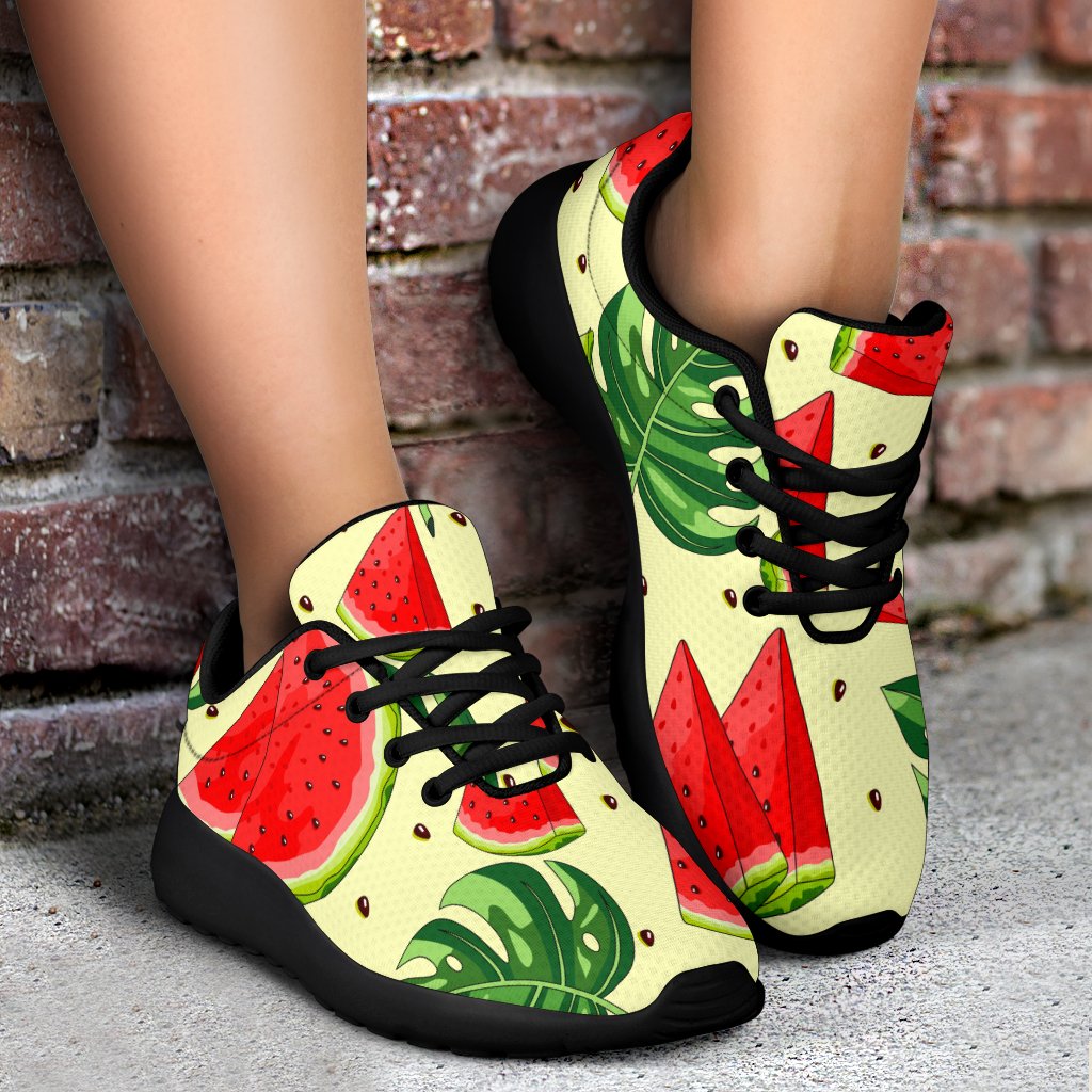 Cute Tropical Watermelon Pattern Print Sport Shoes GearFrost