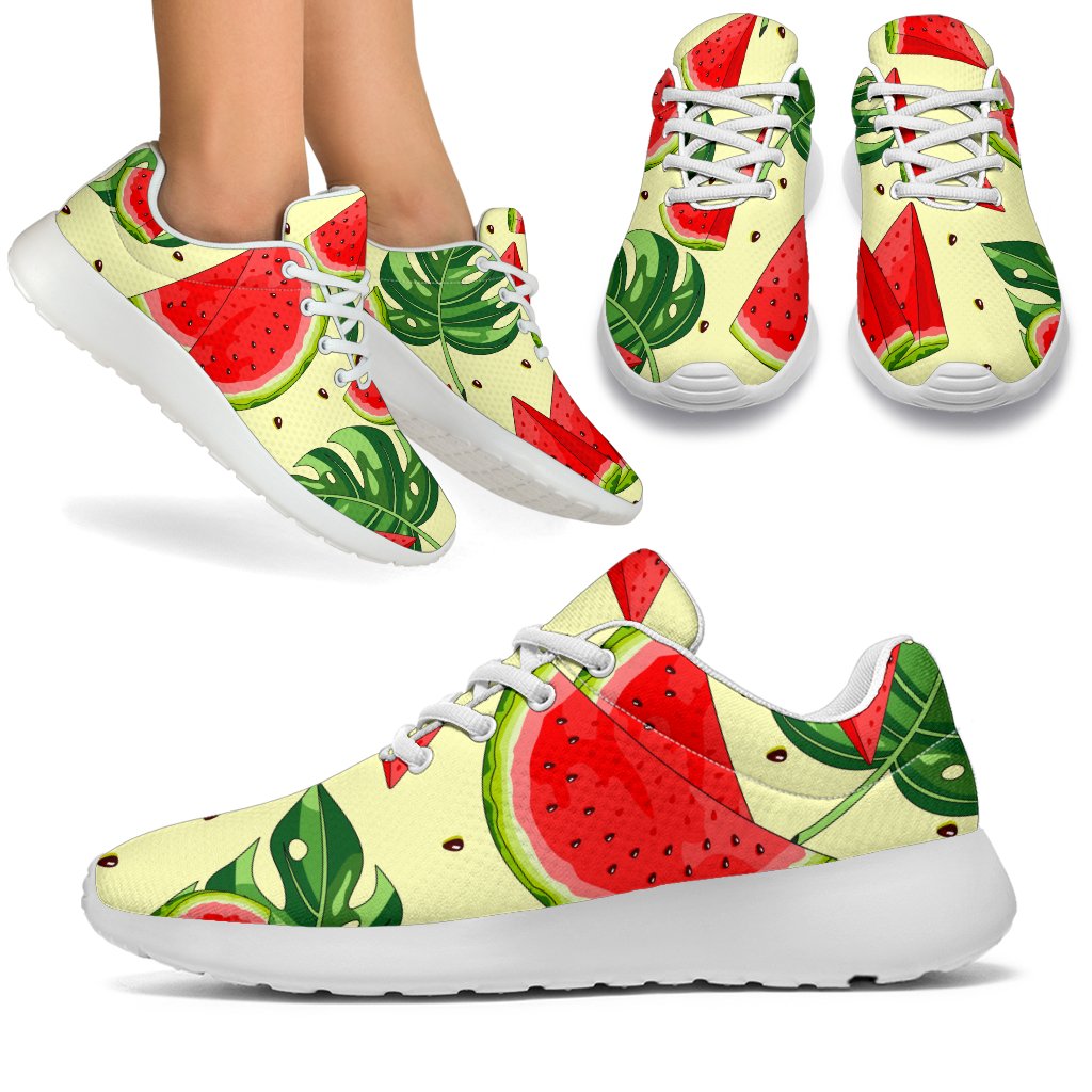Cute Tropical Watermelon Pattern Print Sport Shoes GearFrost