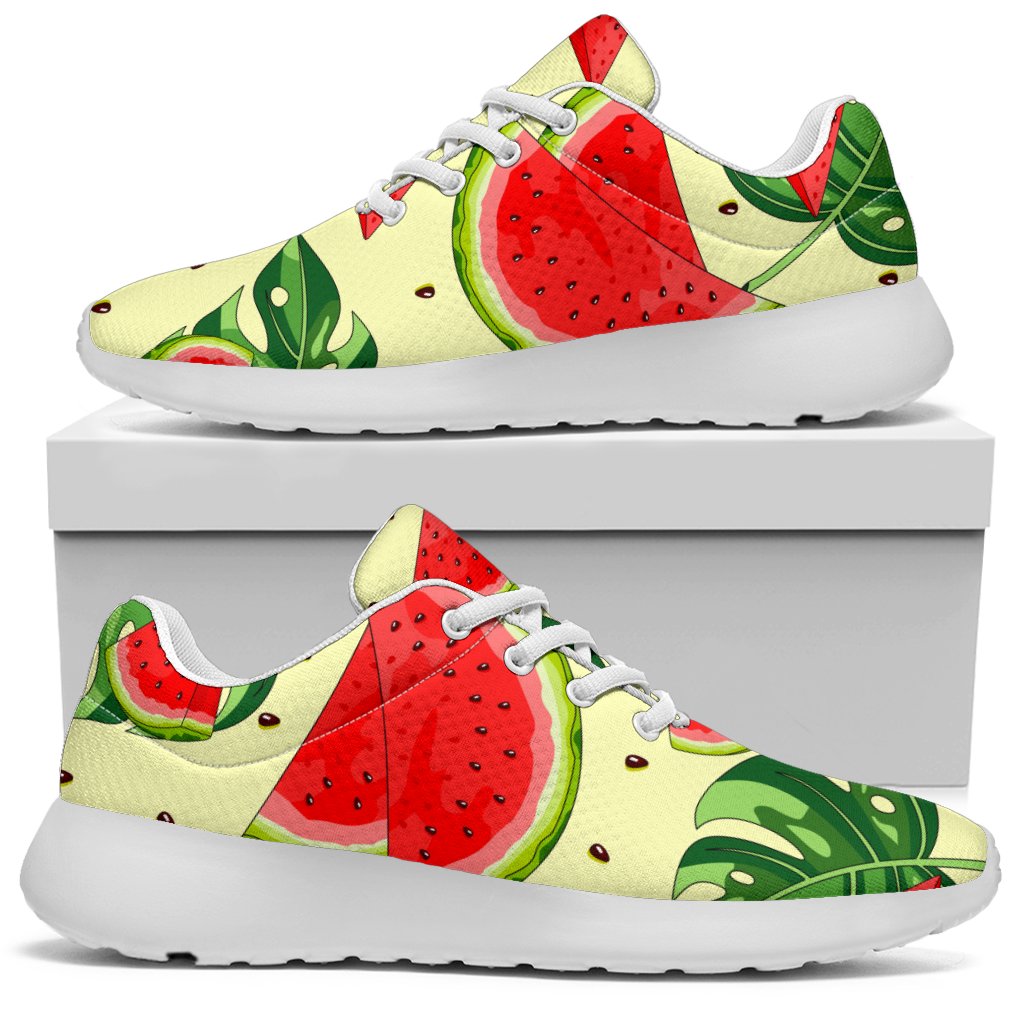 Cute Tropical Watermelon Pattern Print Sport Shoes GearFrost