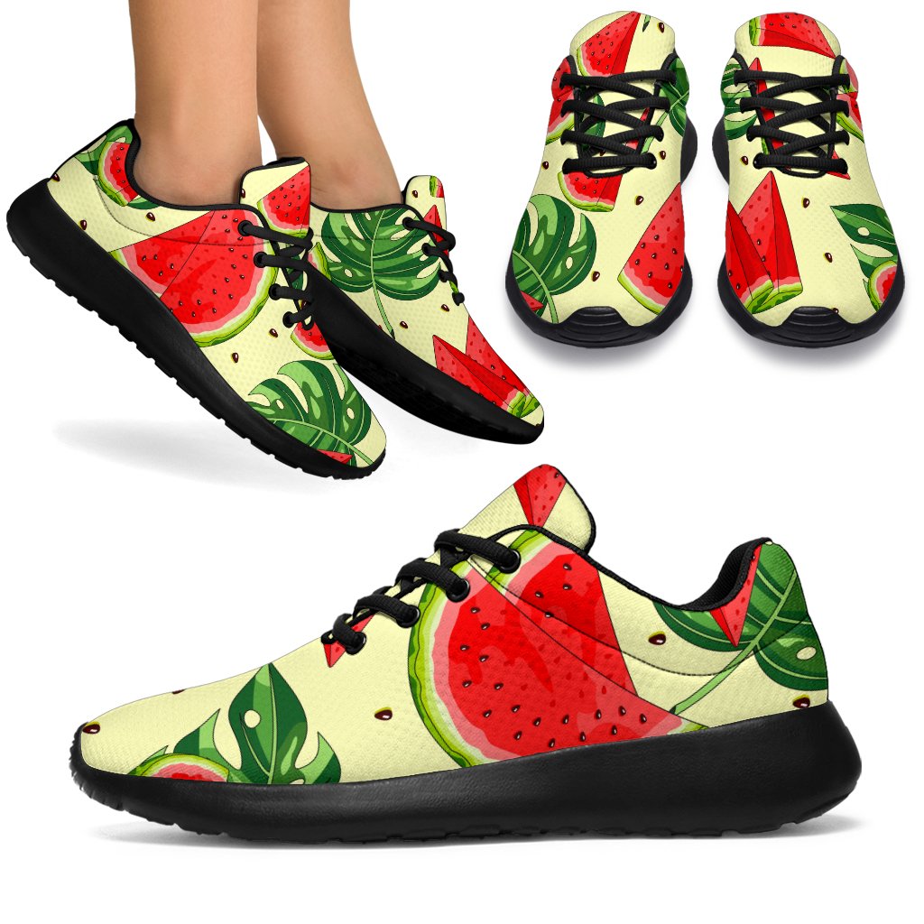 Cute Tropical Watermelon Pattern Print Sport Shoes GearFrost