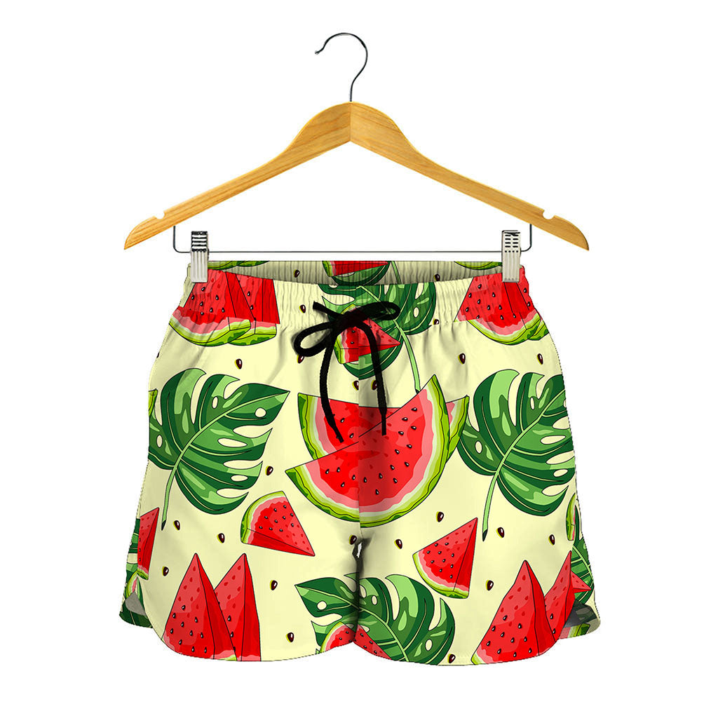 Cute Tropical Watermelon Pattern Print Women's Shorts