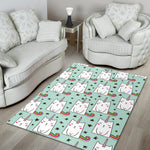Cute Unicorn Cat Pattern Print Area Rug GearFrost