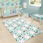 Cute Unicorn Cat Pattern Print Area Rug GearFrost