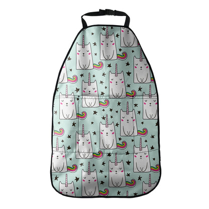 Cute Unicorn Cat Pattern Print Car Seat Organizers