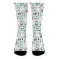 Cute Unicorn Cat Pattern Print Crew Socks