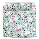 Cute Unicorn Cat Pattern Print Duvet Cover Bedding Set