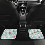 Cute Unicorn Cat Pattern Print Front and Back Car Floor Mats