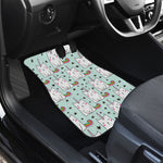 Cute Unicorn Cat Pattern Print Front and Back Car Floor Mats