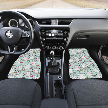 Cute Unicorn Cat Pattern Print Front Car Floor Mats
