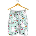 Cute Unicorn Cat Pattern Print Men's Shorts