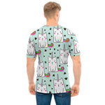 Cute Unicorn Cat Pattern Print Men's T-Shirt