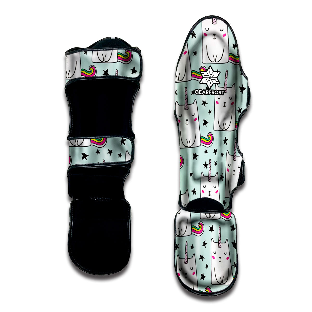 Cute Unicorn Cat Pattern Print Muay Thai Shin Guard