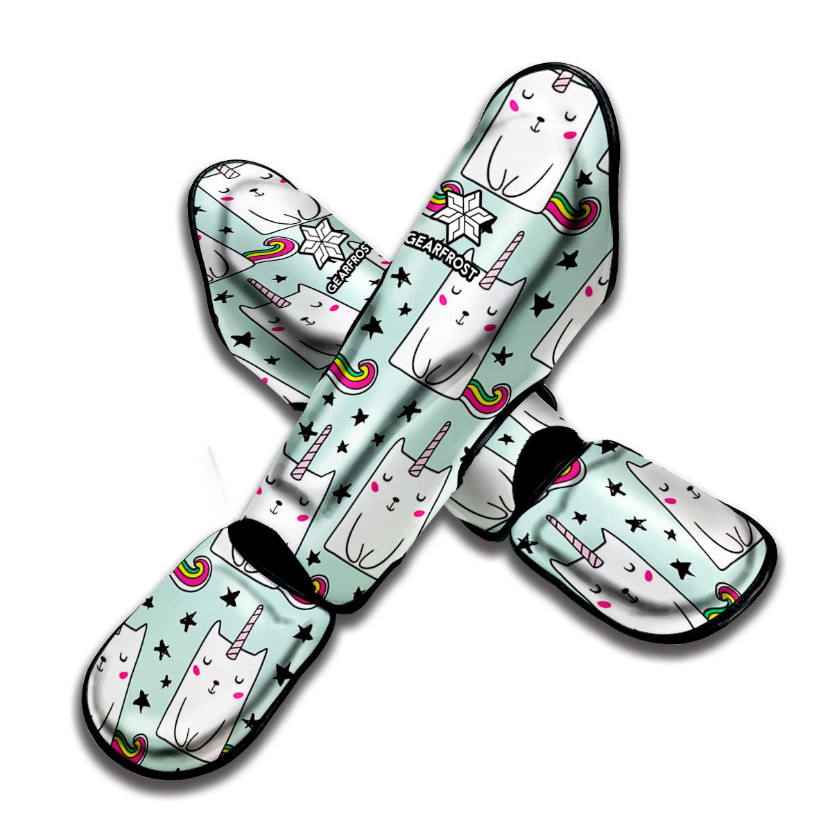 Cute Unicorn Cat Pattern Print Muay Thai Shin Guard