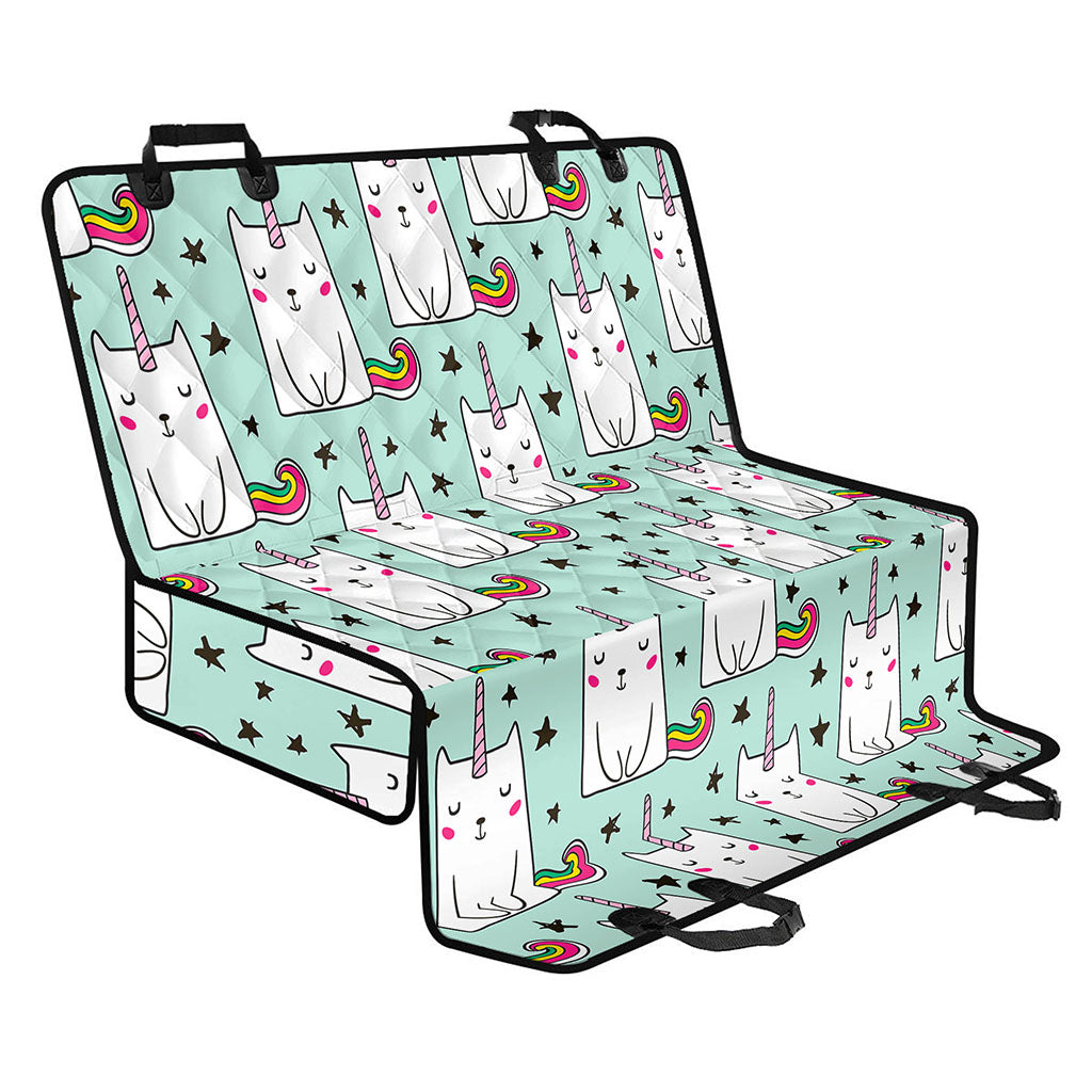 Cute Unicorn Cat Pattern Print Pet Car Back Seat Cover