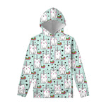 Cute Unicorn Cat Pattern Print Pullover Hoodie