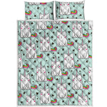 Cute Unicorn Cat Pattern Print Quilt Bed Set