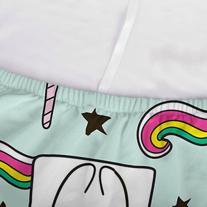 Cute Unicorn Cat Pattern Print Sofa Cover