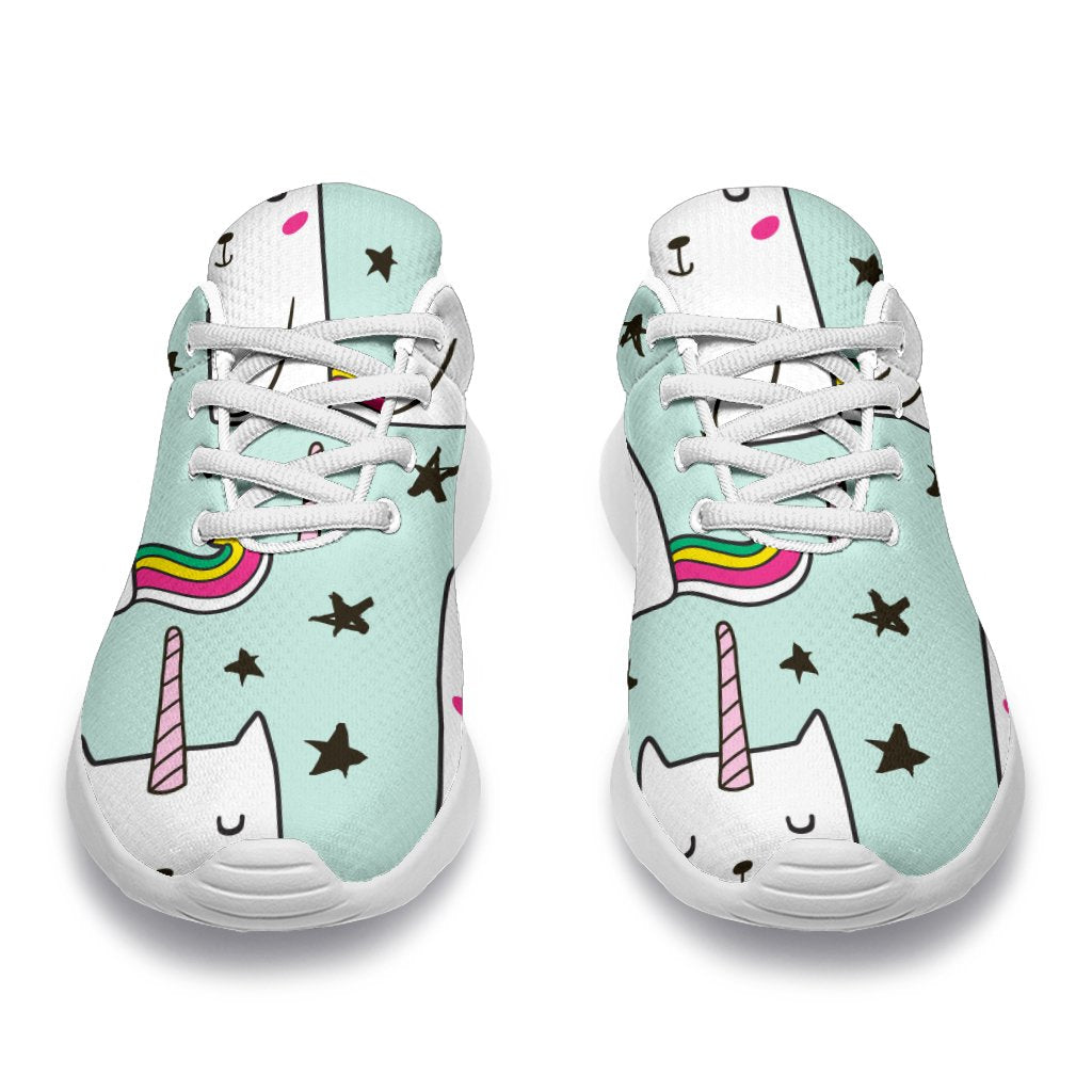 Cute Unicorn Cat Pattern Print Sport Shoes GearFrost