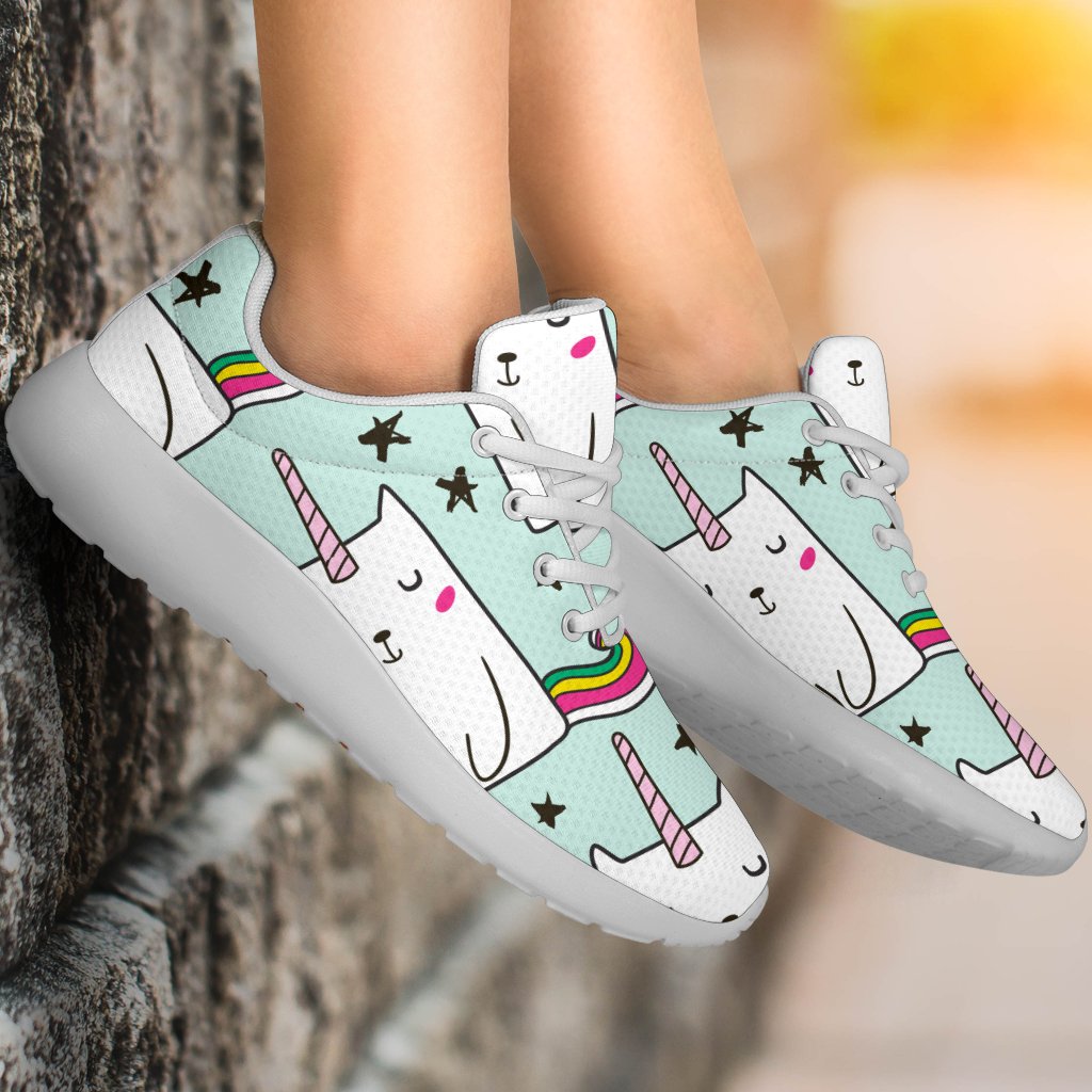 Cute Unicorn Cat Pattern Print Sport Shoes GearFrost