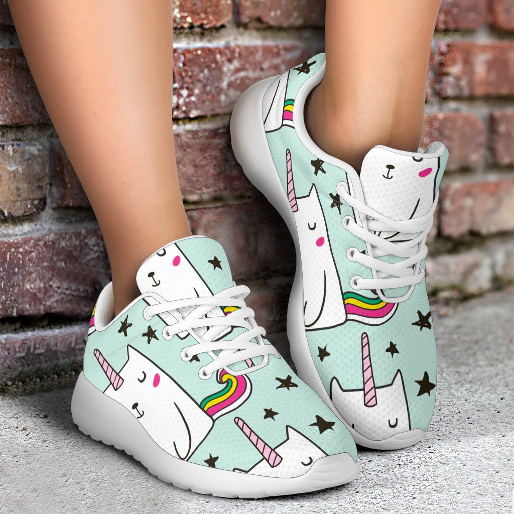 Cute Unicorn Cat Pattern Print Sport Shoes GearFrost