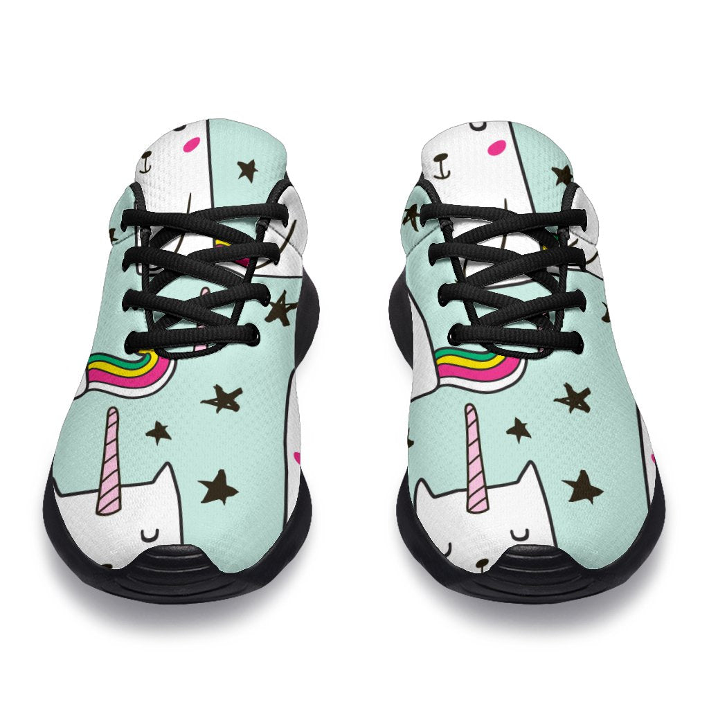 Cute Unicorn Cat Pattern Print Sport Shoes GearFrost