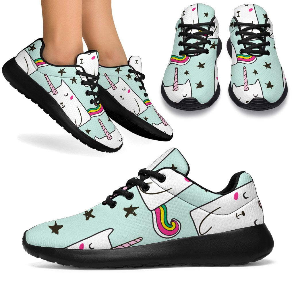 Cute Unicorn Cat Pattern Print Sport Shoes GearFrost