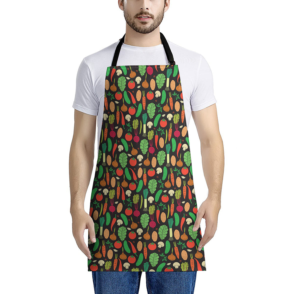 Cute Vegan Pattern Print Apron