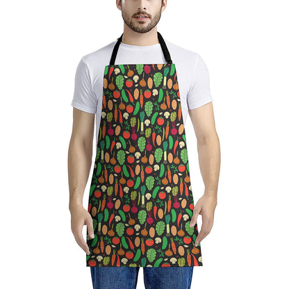 Cute Vegan Pattern Print Apron