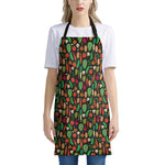 Cute Vegan Pattern Print Apron