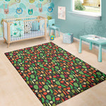 Cute Vegan Pattern Print Area Rug