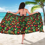 Cute Vegan Pattern Print Beach Sarong Wrap