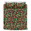 Cute Vegan Pattern Print Duvet Cover Bedding Set