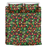 Cute Vegan Pattern Print Duvet Cover Bedding Set