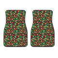 Cute Vegan Pattern Print Front Car Floor Mats