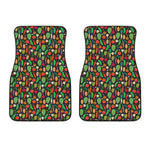 Cute Vegan Pattern Print Front Car Floor Mats
