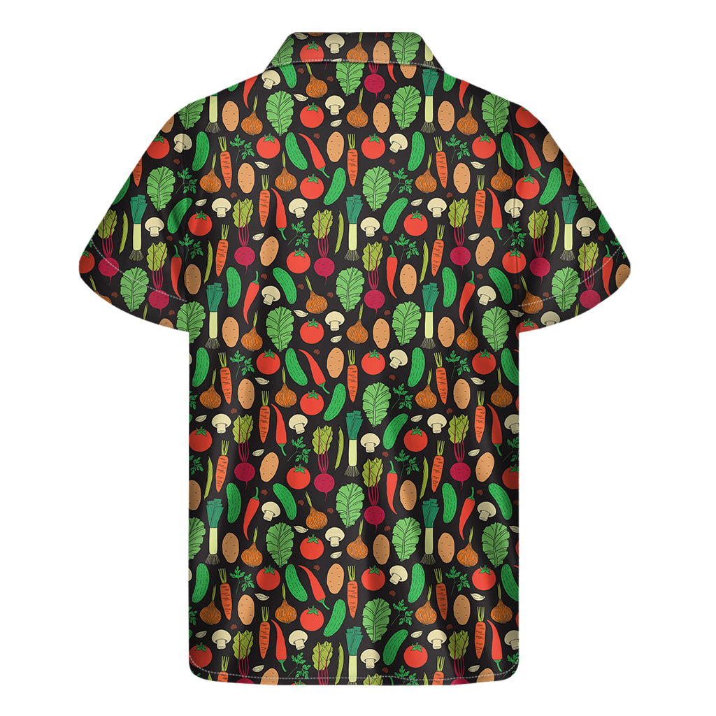 Cute Vegan Pattern Print Men's Short Sleeve Shirt