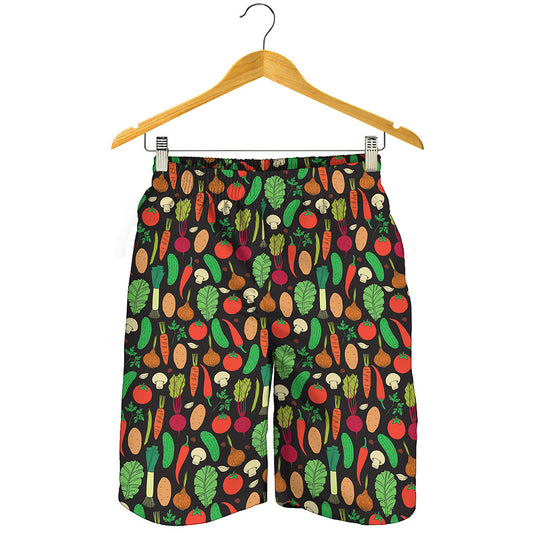 Cute Vegan Pattern Print Men's Shorts