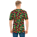 Cute Vegan Pattern Print Men's T-Shirt