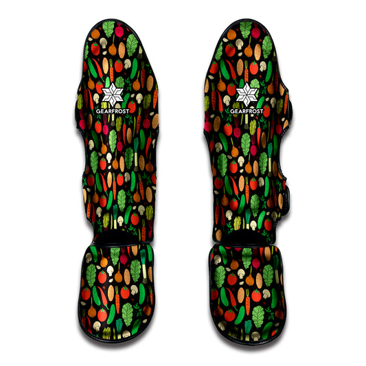 Cute Vegan Pattern Print Muay Thai Shin Guard