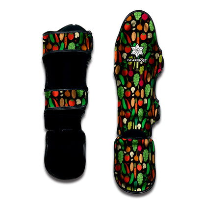 Cute Vegan Pattern Print Muay Thai Shin Guard