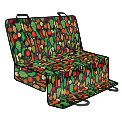 Cute Vegan Pattern Print Pet Car Back Seat Cover