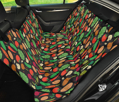 Cute Vegan Pattern Print Pet Car Back Seat Cover