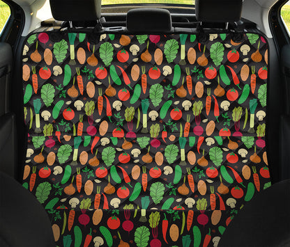 Cute Vegan Pattern Print Pet Car Back Seat Cover