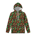 Cute Vegan Pattern Print Pullover Hoodie